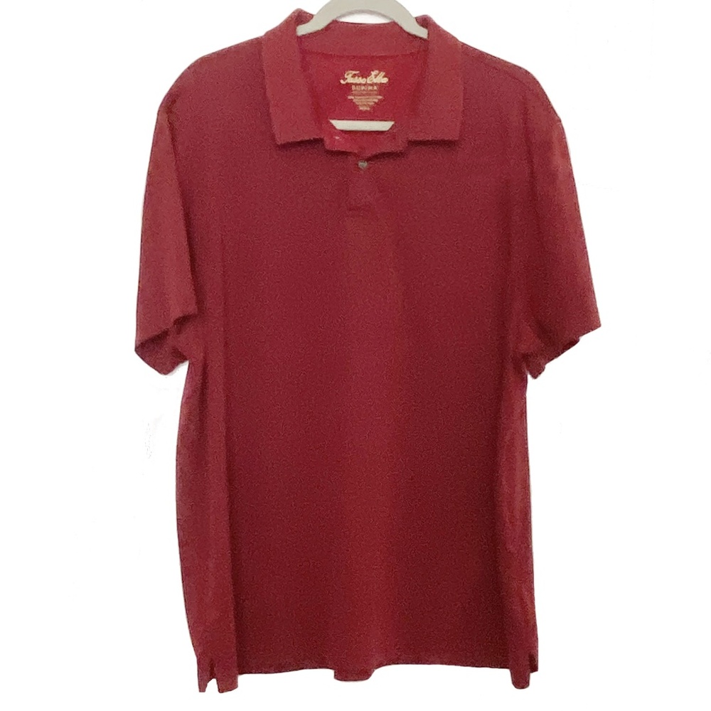 Mens casual, knit, collar, short-sleeve, size 2XL